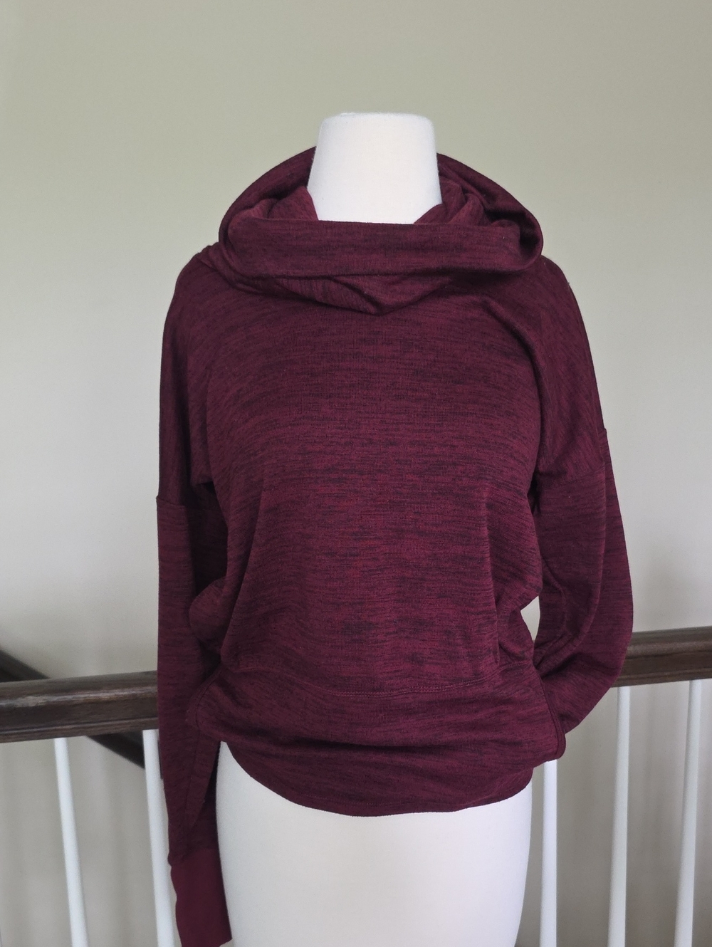 Cozy Maroon Hooded Pullover Sweater